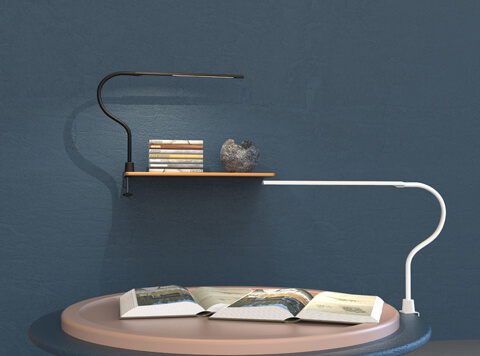 Led Desk Lamp Eye-caring Clamp Reading Light With Minimalist Design-HT8001
