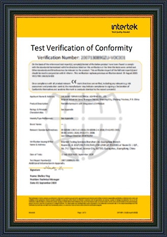 test verification of conformity