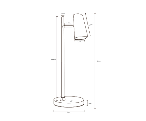 bedside lamp with led reading light