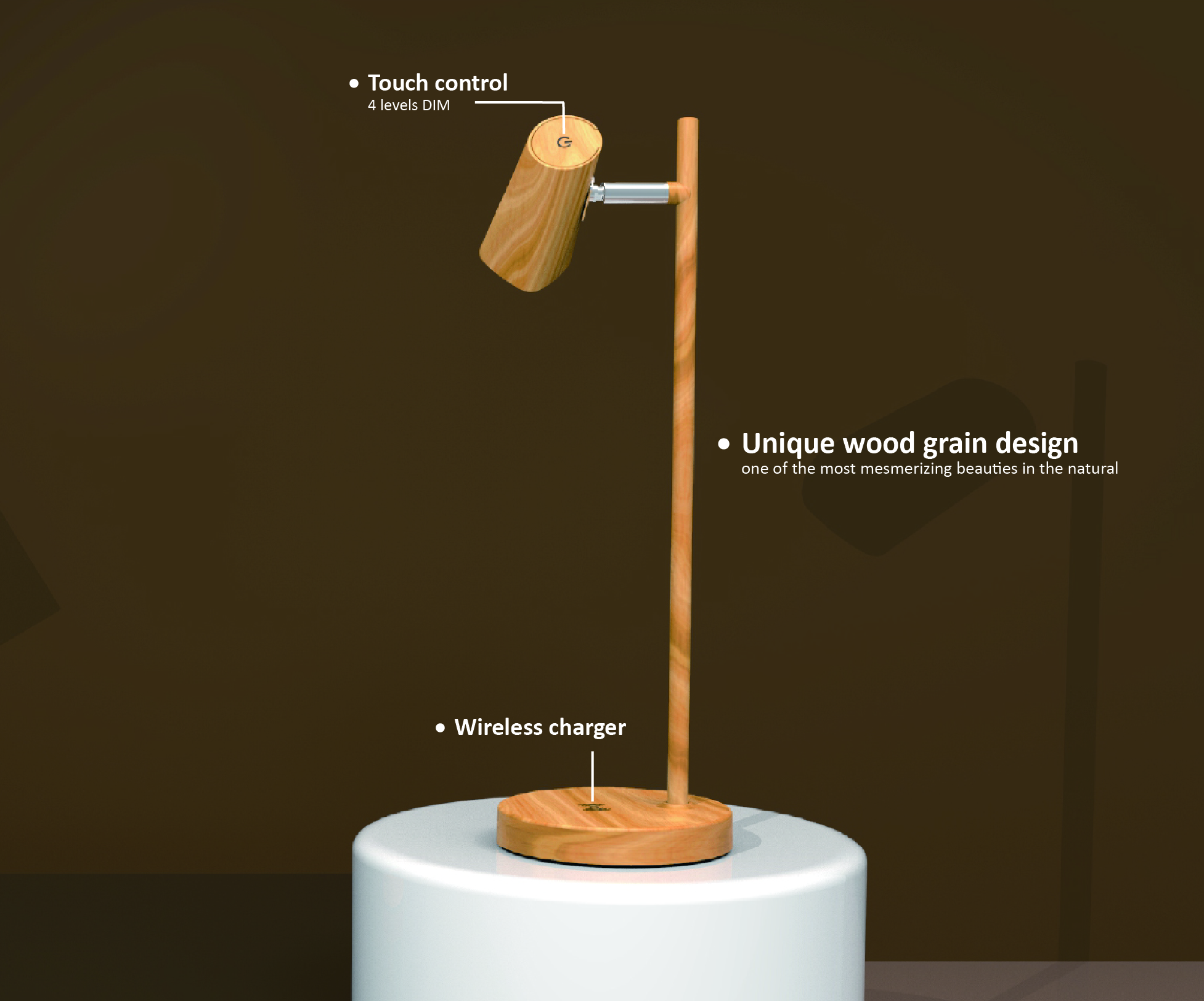 bedside reading lamp dimmable
