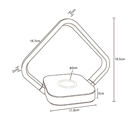 bedside wireless charging lamp