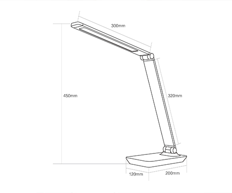 desk lamp with wireless charger and usb port