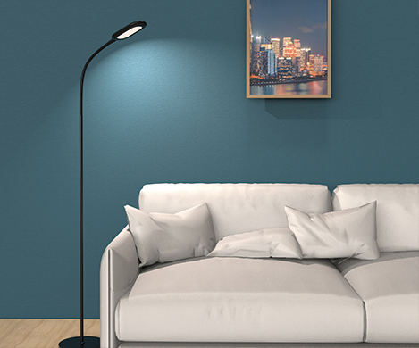 floor lamp with reading lamp