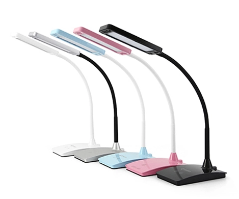 LED Desk Lamp With Square Lampshade And Flexible Adjusting Arms-HT6924