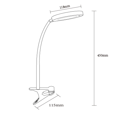 mini bedside clamp lamp