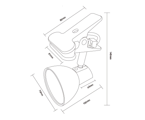 mini clamp reading lamp hc001