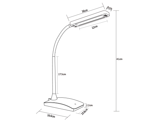 square desk lamp ht6924