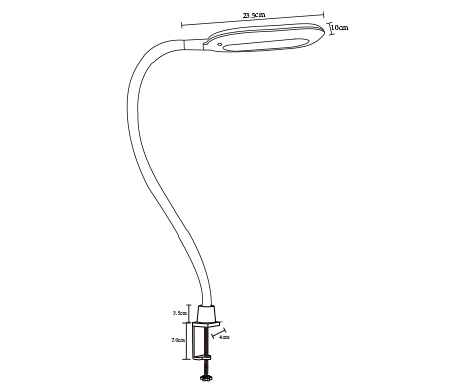 white metal clamp lamp ht8008c