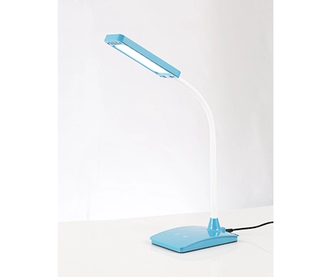 blue desk lamp