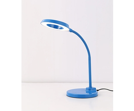 blue reading lamp